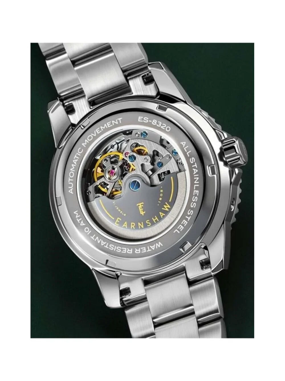 NWT Thomas Earnshaw Duncan Automatic Green Dial Men's Watch